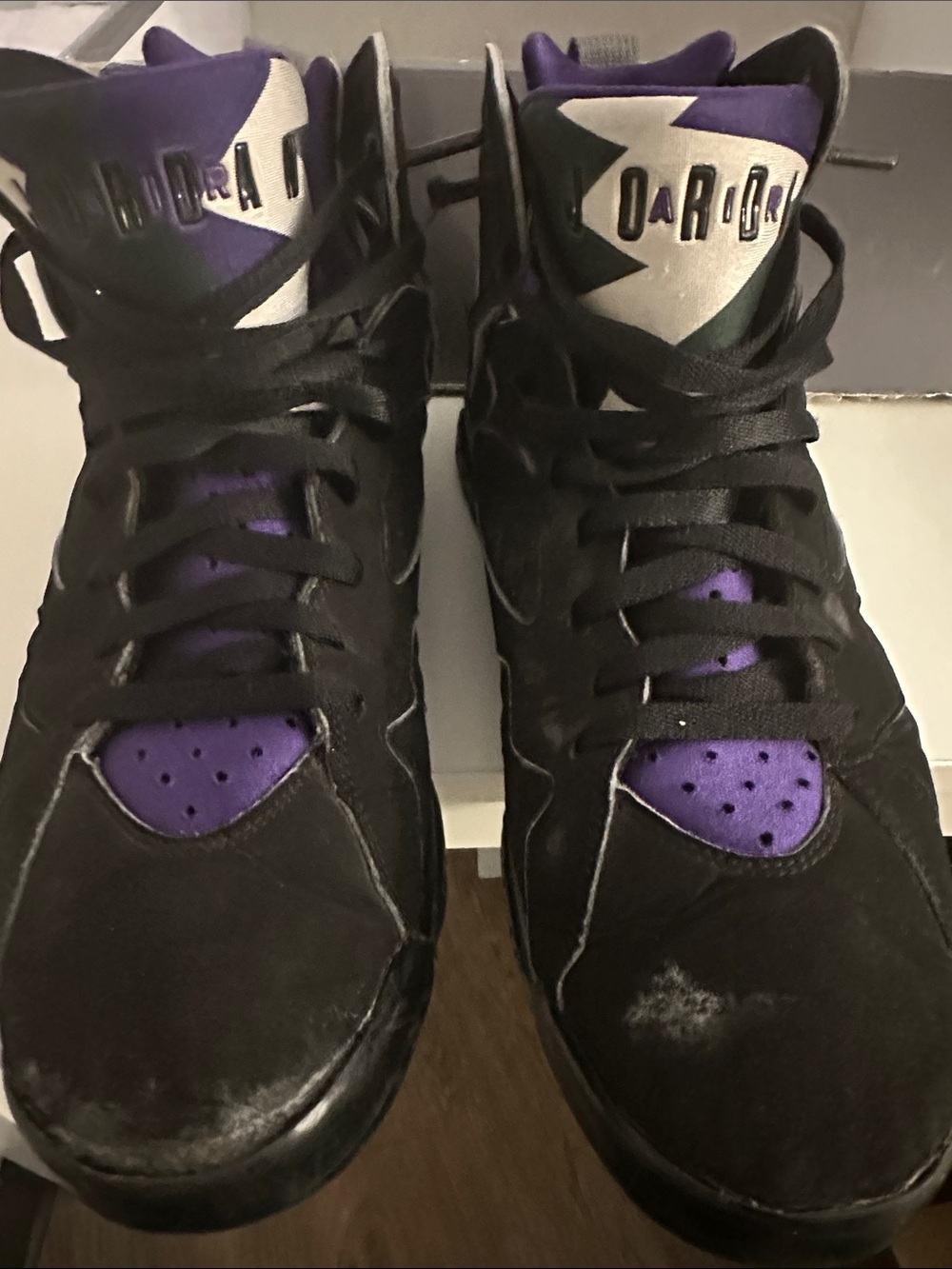 Jordan Men's High-Top Basketball Sneakers - Black & Purple